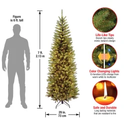 Pre-Lit Christmas Trees*Darby Home Co Kingswood Fir 90'' Lighted Artificial Fir Christmas Tree - Stand Included