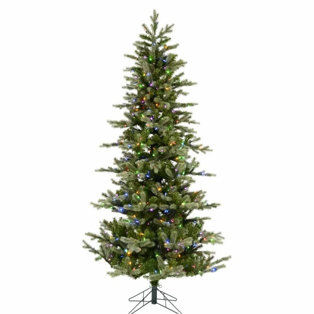 Pre-Lit Christmas Trees*The Holiday Aisle Kippen 7' Green Spruce Artificial Christmas Tree With 500 Lights