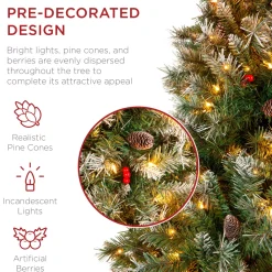 Pre-Lit Christmas Trees*The Holiday Aisle Lighted Artificial Pine Christmas Tree - Stand Included