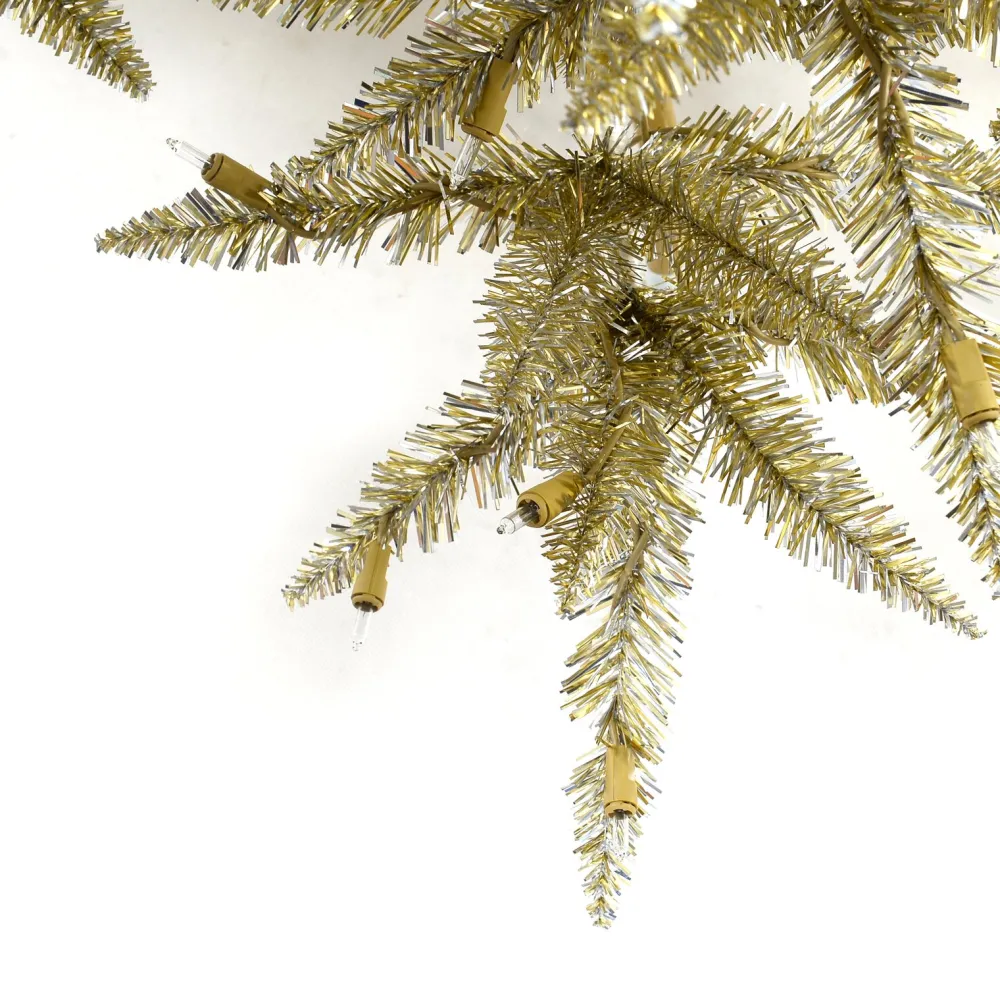 Pre-Lit Christmas Trees*Martha Stewart Gold Artificial Christmas Tree With Clear/White Lights