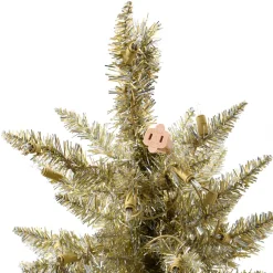 Pre-Lit Christmas Trees*Martha Stewart Gold Artificial Christmas Tree With Clear/White Lights