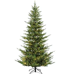 Pre-Lit Christmas Trees*The Holiday Aisle Natural 7.5' Green Fir Artificial Christmas Tree With 700 Clear And White Lights