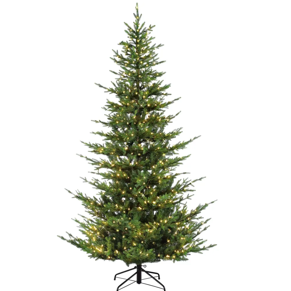 Pre-Lit Christmas Trees*The Holiday Aisle Natural 7.5' Green Fir Artificial Christmas Tree With 700 Clear And White Lights