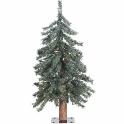 Pre-Lit Christmas Trees*The Holiday Aisle Natural Bark Alpine Artificial Christmas Tree