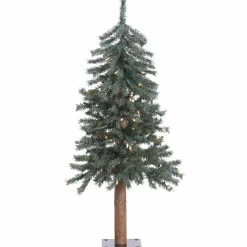 Pre-Lit Christmas Trees*The Holiday Aisle Natural Bark Alpine Artificial Christmas Tree