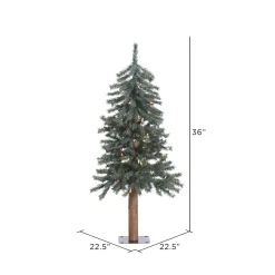 Pre-Lit Christmas Trees*The Holiday Aisle Natural Bark Alpine Artificial Christmas Tree