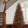 Pre-Lit Christmas Trees*Red Barrel Studio Natural Fraser Fir Lighted Artificial Fraser Fir Christmas Tree - Stand Included