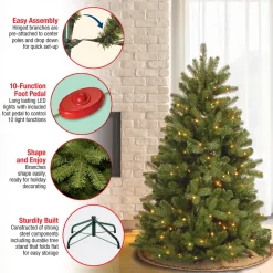 Pre-Lit Christmas Trees*Red Barrel Studio Newberry Spruce Lighted Faux Spruce Christmas Tree