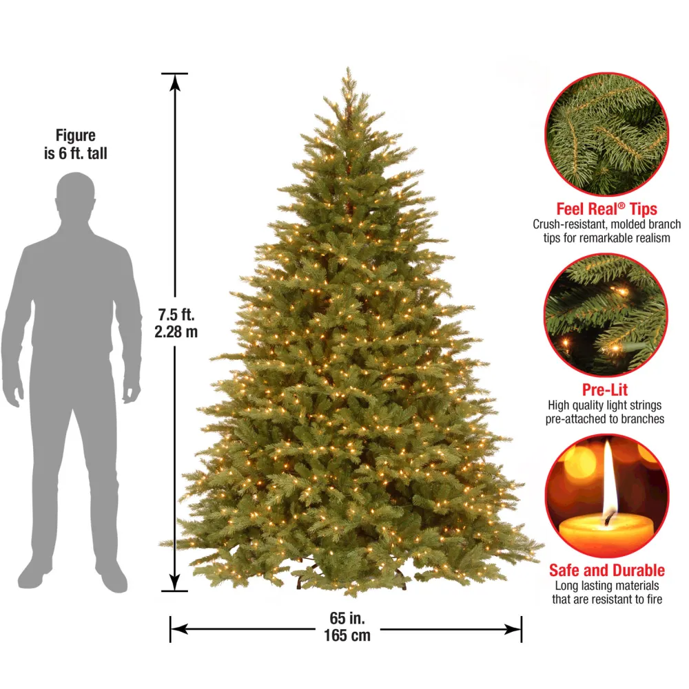 Pre-Lit Christmas Trees*The Holiday Aisle Nordic Spruce 7.5' Green Artificial Spruce Christmas Tree With 1000 Lights