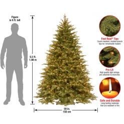 Pre-Lit Christmas Trees*The Holiday Aisle Nordic Spruce 6.5' Green Spruce Artificial Christmas Tree With Clear/White Lights
