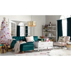 Pre-Lit Christmas Trees*Mercury Row North Valley 7' White Spruce Christmas Tree With 550 Clear/White Lights