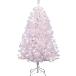Pre-Lit Christmas Trees*The Holiday Aisle Northern Artificial White Fir Trees Christmas Tree With Clear/White Lights