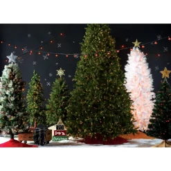 Pre-Lit Christmas Trees*Mercury Row Oatman Natural Alpine Artificial Christmas Tree
