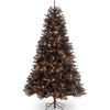 Pre-Lit Christmas Trees*The Twillery Co. Offutt 7' Black Spruce Artificial Halloween Tree With 500 Lights