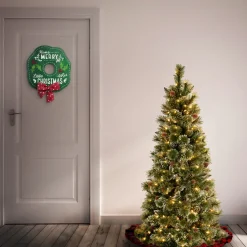 Pre-Lit Christmas Trees*The Holiday Aisle Ogema 5' Green Pine Artificial Christmas Tree With 150 Clear/White Lights