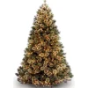 Pre-Lit Christmas Trees*The Holiday Aisle Omorodion 7.5' Green Spruce Artificial Christmas Tree With 1000 Clear/White Lights