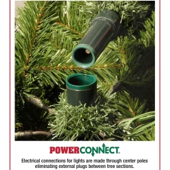 Pre-Lit Christmas Trees*Mercury Row Omusa 6.5' Slender Green Realistic Artificial Fir Christmas Tree With 300 Led Color Changing/Combination Lights