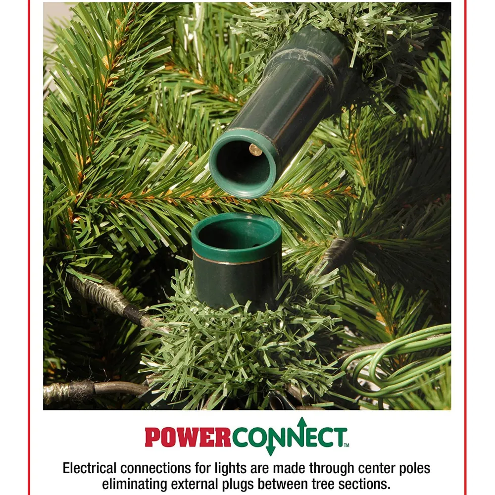 Pre-Lit Christmas Trees*Mercury Row Omusa 6.5' Slender Green Realistic Artificial Fir Christmas Tree With 300 Led Color Changing/Combination Lights