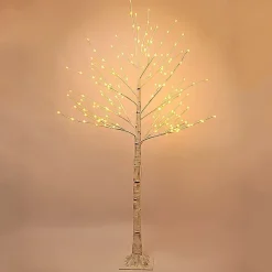 Pre-Lit Christmas Trees*The Holiday Aisle Patch Magic Led 7' White Birch Artificial Christmas Tree With 160 Clear/White Lights