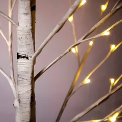 Pre-Lit Christmas Trees*The Holiday Aisle Patch Magic Led 7' White Birch Artificial Christmas Tree With 160 Clear/White Lights