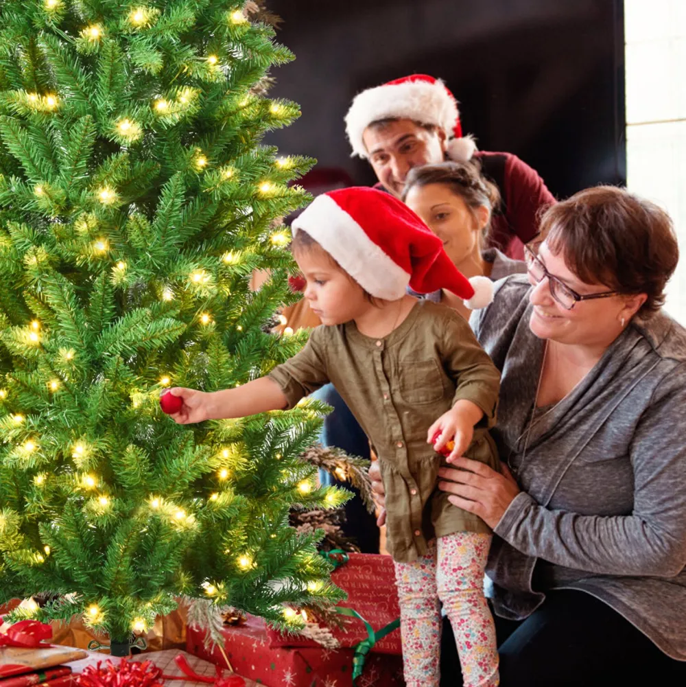 Pre-Lit Christmas Trees*The Holiday Aisle Pencil 6' Green Pine Artificial Christmas Tree With 250 White Lights