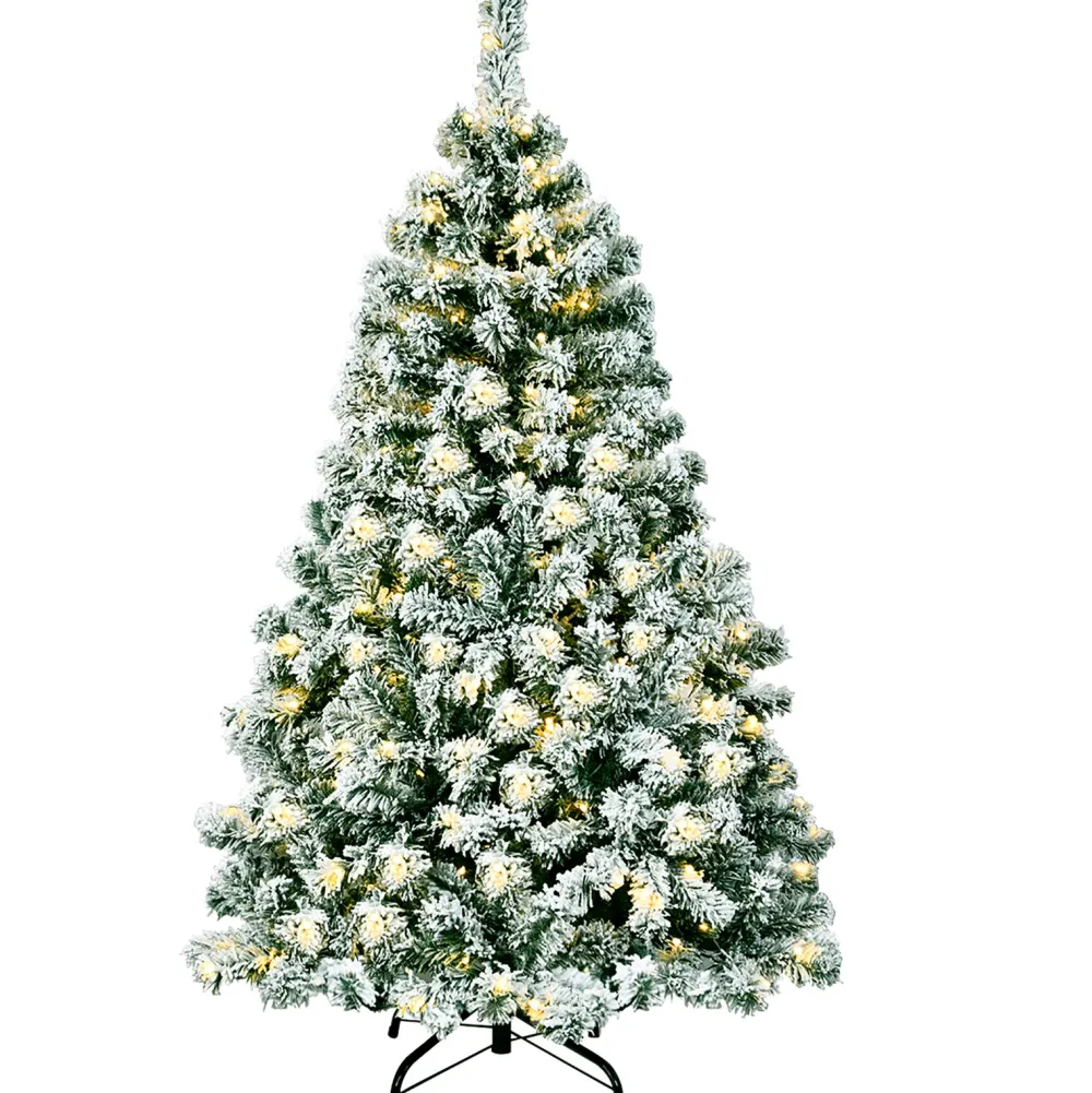 Pre-Lit Christmas Trees*The Holiday Aisle Pre-Lit 4.5' Green/White Pine Artificial Christmas Tree With 200 Clear/White Lights