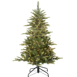 Pre-Lit Christmas Trees*Steelside Pre-Lit Aspen Green Fir Artificial Christmas Tree With Clear/White Lights