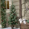 Pre-Lit Christmas Trees*Three Posts Pre-Lit Carolina 4' Green Spruce Artificial Christmas Tree With 80 Lighting Color