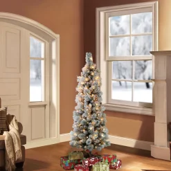 Pre-Lit Christmas Trees*The Holiday Aisle Pre-Lit Green Pine Artificial Christmas Tree With White Lights