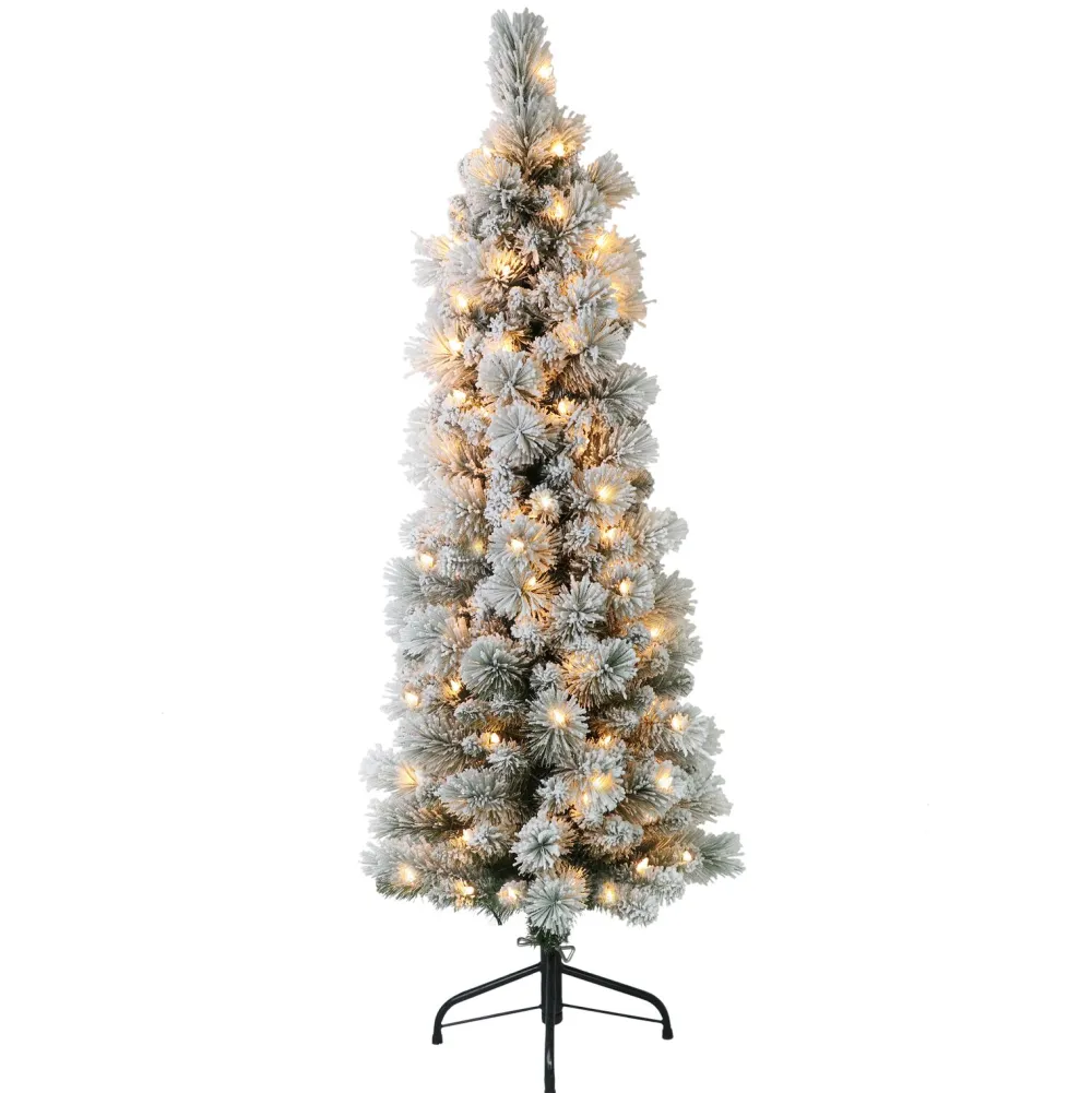 Pre-Lit Christmas Trees*The Holiday Aisle Pre-Lit Green Pine Artificial Christmas Tree With White Lights