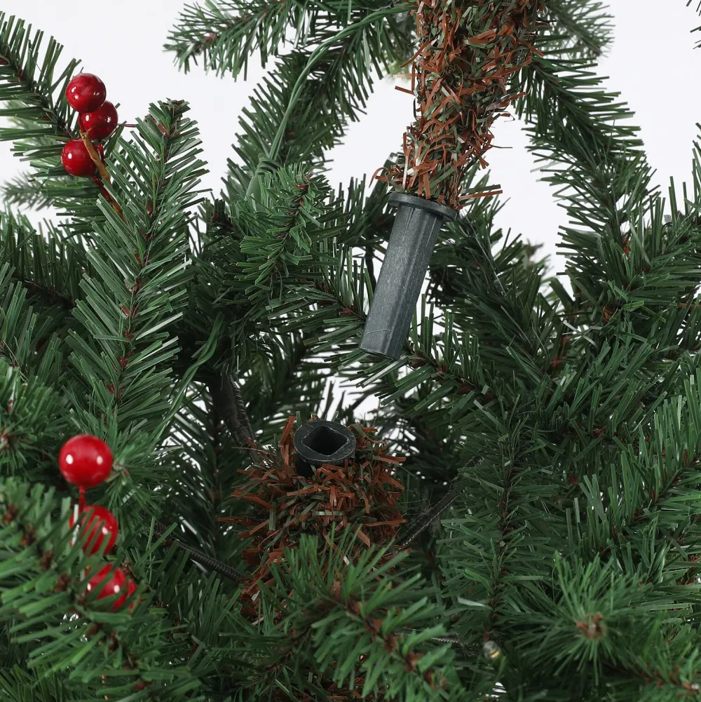 Pre-Lit Christmas Trees*The Holiday Aisle Pre-Lit Porch 5' Green Pine Fir Artificial Christmas Tree With 150 Warm White Lights