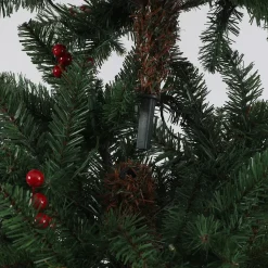 Pre-Lit Christmas Trees*The Holiday Aisle Pre-Lit Porch 5' Green Pine Fir Artificial Christmas Tree With 150 Warm White Lights