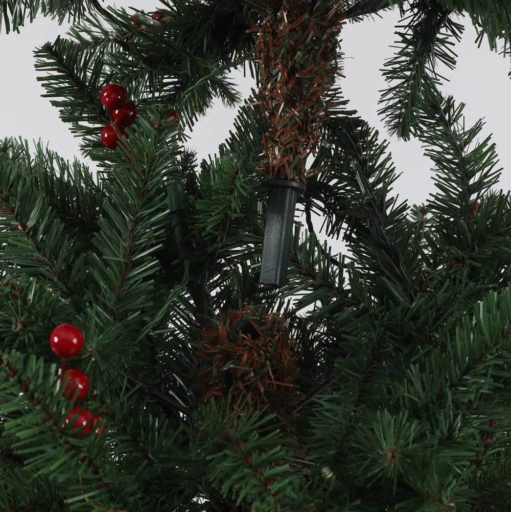 Pre-Lit Christmas Trees*The Holiday Aisle Pre-Lit Porch 5' Green Pine Fir Artificial Christmas Tree With 150 Warm White Lights