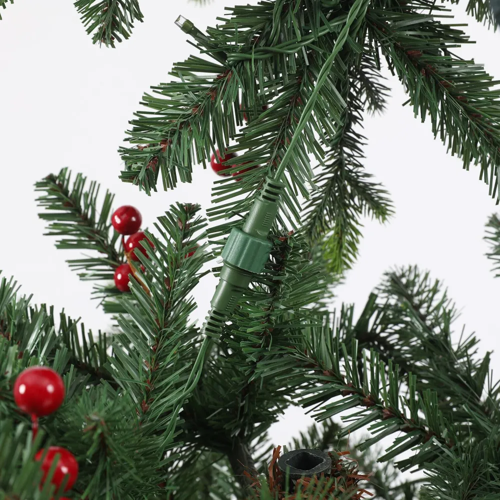 Pre-Lit Christmas Trees*The Holiday Aisle Pre-Lit Porch 5' Green Pine Fir Artificial Christmas Tree With 150 Warm White Lights