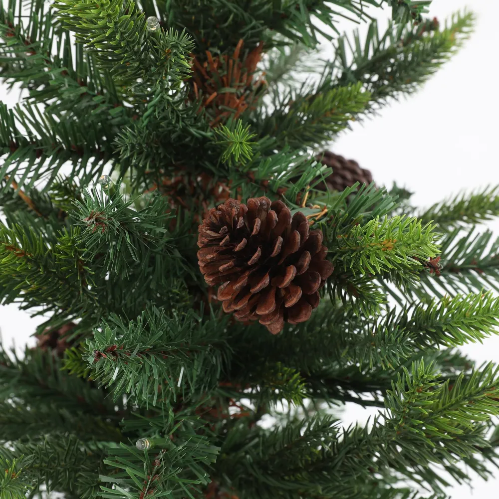 Pre-Lit Christmas Trees*The Holiday Aisle Pre-Lit Porch 5' Green Pine Fir Artificial Christmas Tree With 150 Warm White Lights