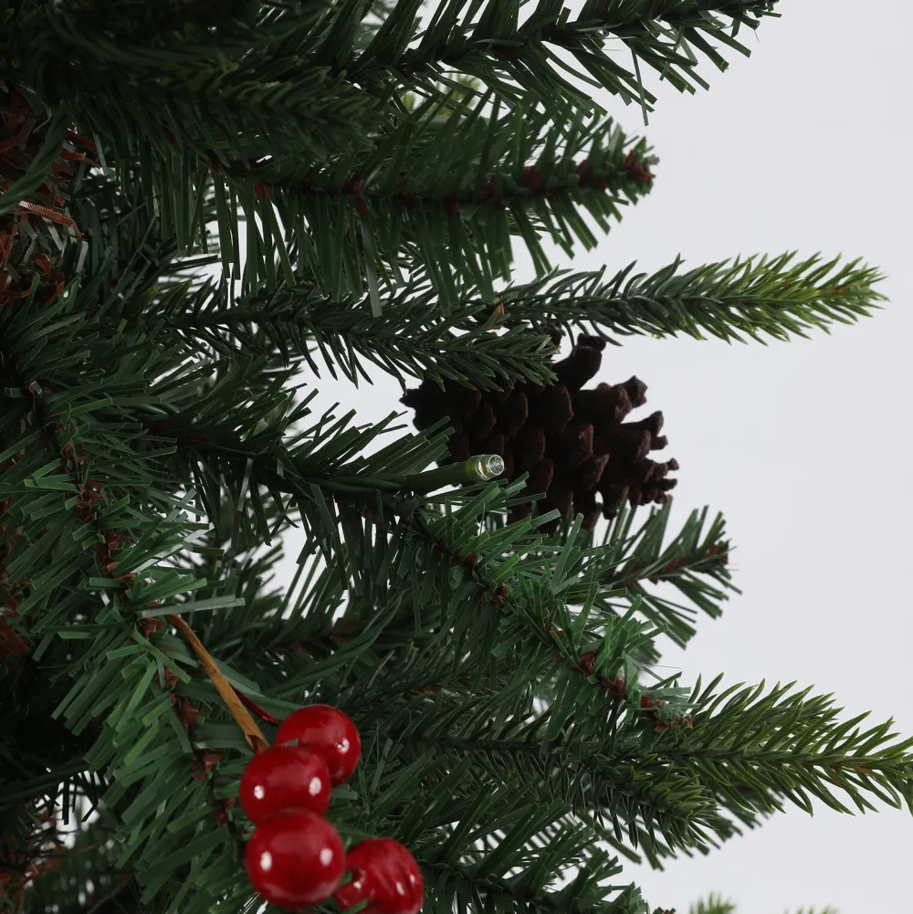 Pre-Lit Christmas Trees*The Holiday Aisle Pre-Lit Porch 5' Green Pine Fir Artificial Christmas Tree With 150 Warm White Lights