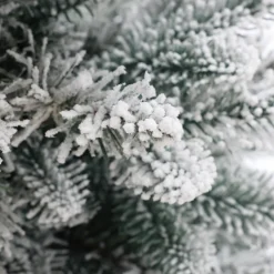 Pre-Lit Christmas Trees*The Holiday Aisle Pre-Lit Porch 3' White/Green Realistic Artificial Fir Christmas Tree With 50 Warm White Lights