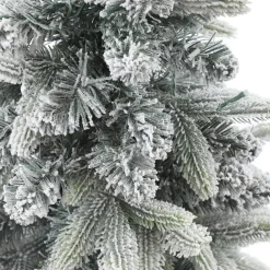 Pre-Lit Christmas Trees*The Holiday Aisle Pre-Lit Porch 3' White/Green Realistic Artificial Fir Christmas Tree With 50 Warm White Lights