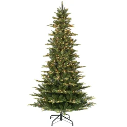 Pre-Lit Christmas Trees*The Holiday Aisle Pre-Lit Slim Aspen Green Fir Artificial Christmas Tree With Warm White Lights