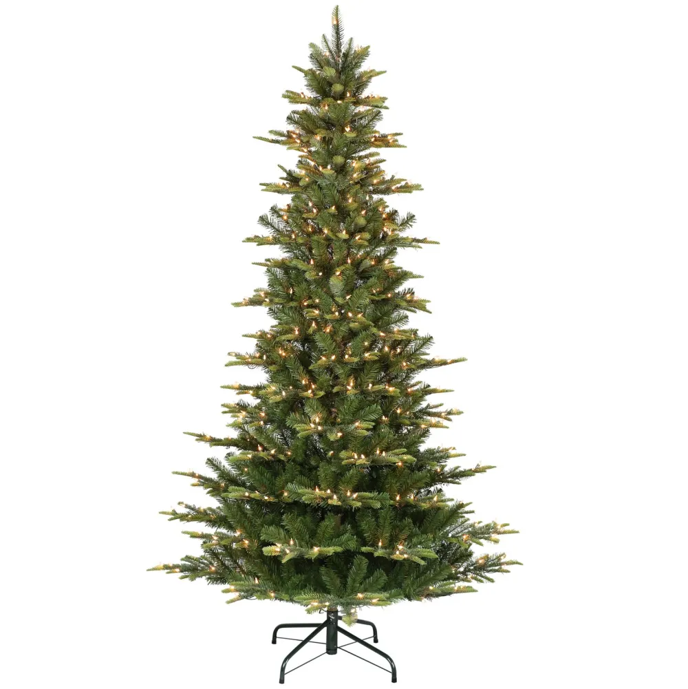 Pre-Lit Christmas Trees*The Holiday Aisle Pre-Lit Slim Aspen Green Fir Artificial Christmas Tree With Warm White Lights