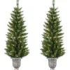 Pre-Lit Christmas Trees*Northlight Seasonal Pre-Lit Whitmire Pine Potted Artificial Christmas Trees 4' - Clear Lights