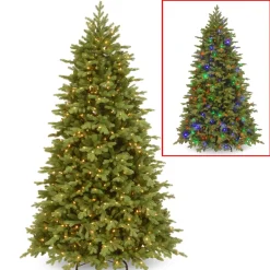 Pre-Lit Christmas Trees*Three Posts Princeton Fir Green Artificial Fir Christmas Tree With Lights