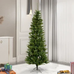 Pre-Lit Christmas Trees*The Holiday Aisle Salem Pencil Pine Artificial Christmas Tree