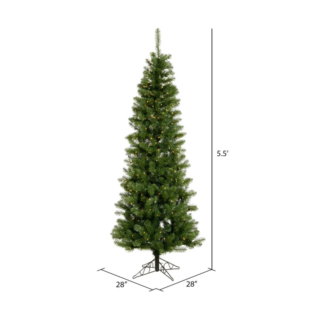 Pre-Lit Christmas Trees*The Holiday Aisle Salem Pencil Pine Artificial Christmas Tree