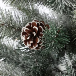 Pre-Lit Christmas Trees*The Holiday Aisle Set Of 2 4Ft Pre-Lit Led Artificial Flocked Pine Christmas Tree With Pine Cones And Urn Pot