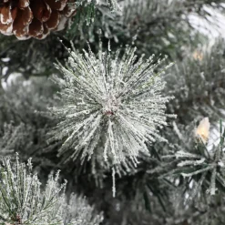 Pre-Lit Christmas Trees*The Holiday Aisle Set Of 2 4Ft Pre-Lit Led Artificial Flocked Pine Christmas Tree With Pine Cones And Urn Pot