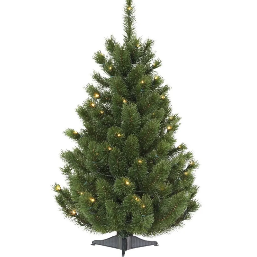 Pre-Lit Christmas Trees*The Holiday Aisle Siberian Green Spruce Artificial Christmas Tree With Colored & Clear Lights