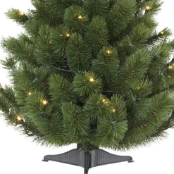 Pre-Lit Christmas Trees*The Holiday Aisle Siberian Green Spruce Artificial Christmas Tree With Colored & Clear Lights