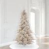 Pre-Lit Christmas Trees*The Holiday Aisle Silver Tinsel Fir Artificial Christmas Tree