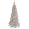 Pre-Lit Christmas Trees*The Holiday Aisle Silver Tinsel Fir Slim Artificial Christmas Tree